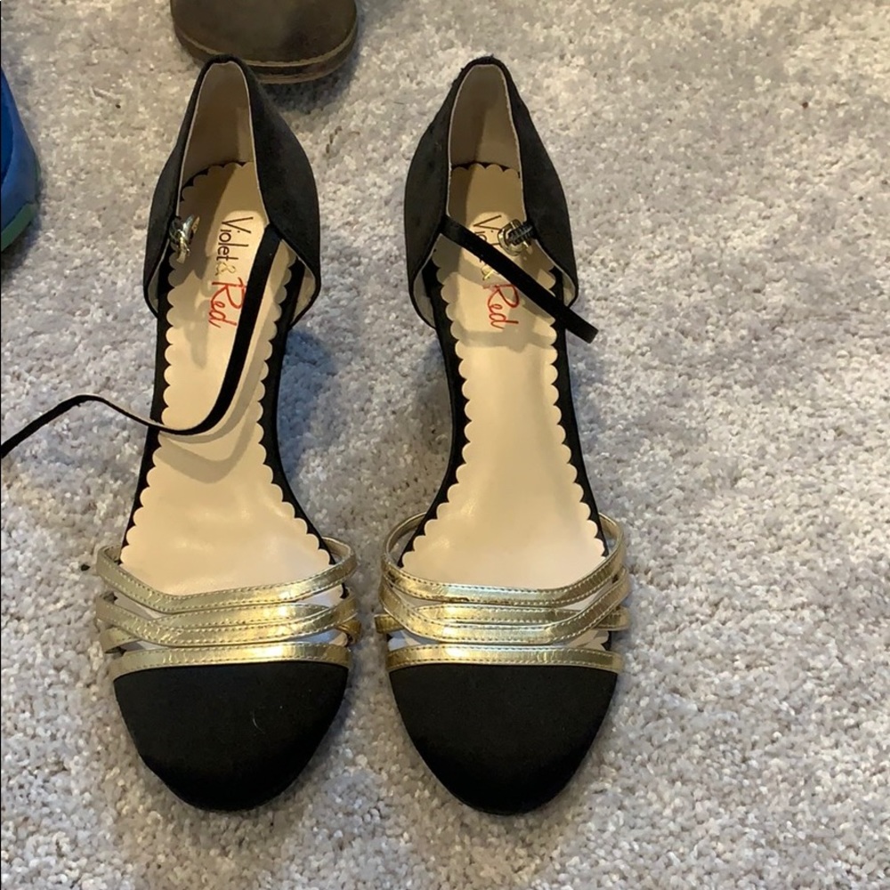 Black and Gold Heels.